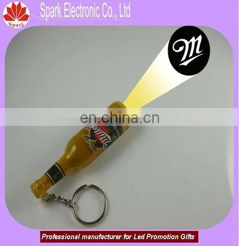 led can shape keychain plastic promotional items