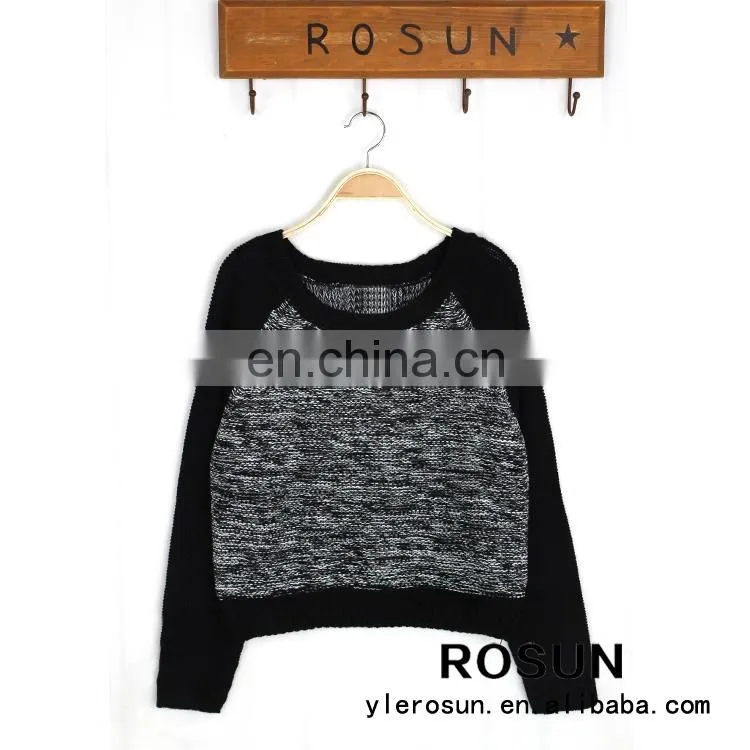 2015 newest elegant stylish dolman sleeve o-neck women's fashion twinset sweater