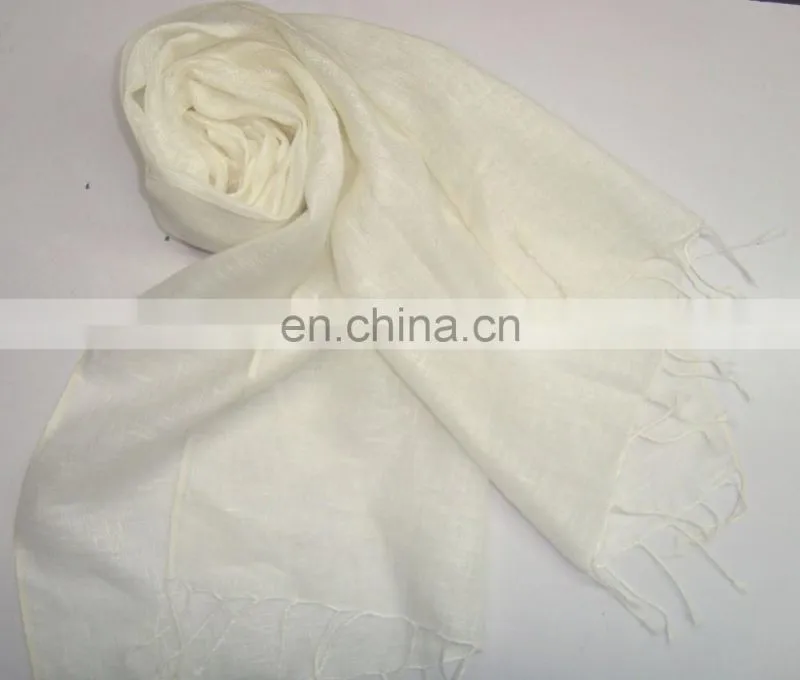 Solid Linen scarves Plain Linen Scarves