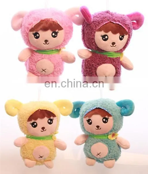 HI EN71 custom promotional lovely sheepskin plush sheep toy