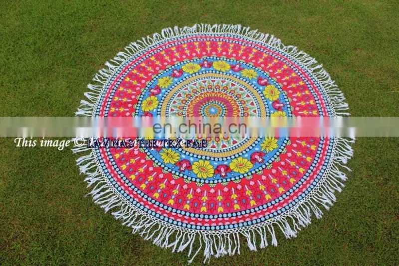 Mandala beach roundie wholesaler in india beach yoga mat