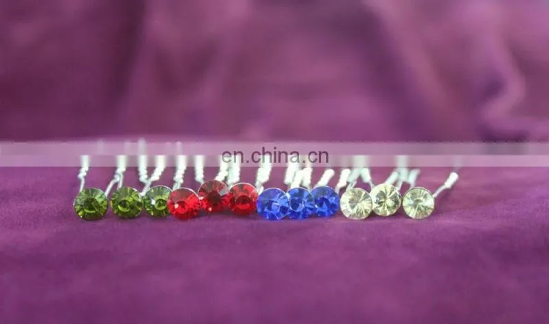 New Silver Plated Wedding Bridal Rhinestones Crystal Pearl Flower HairPin