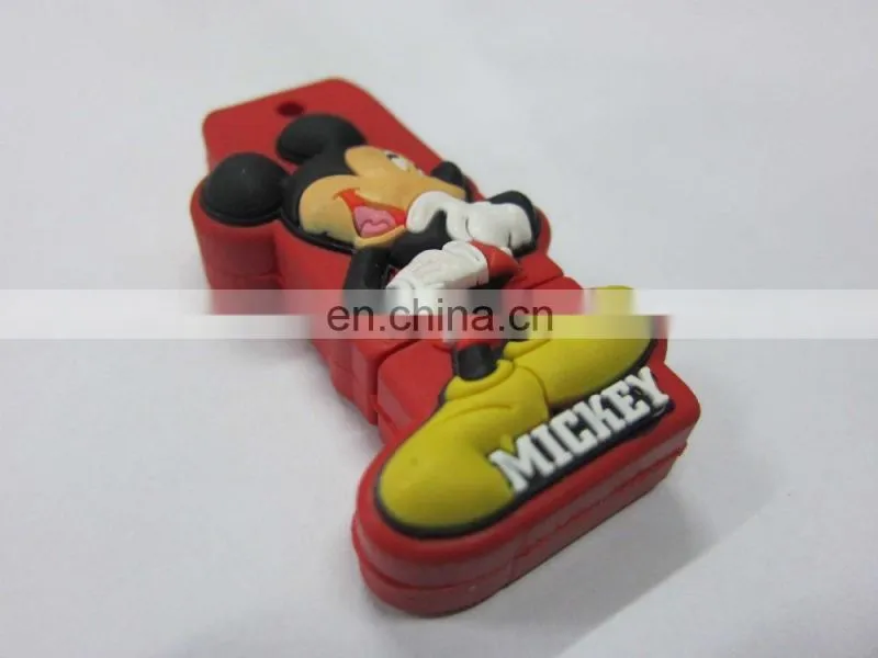 Cartoon charachter mini usb flash drive with company logo
