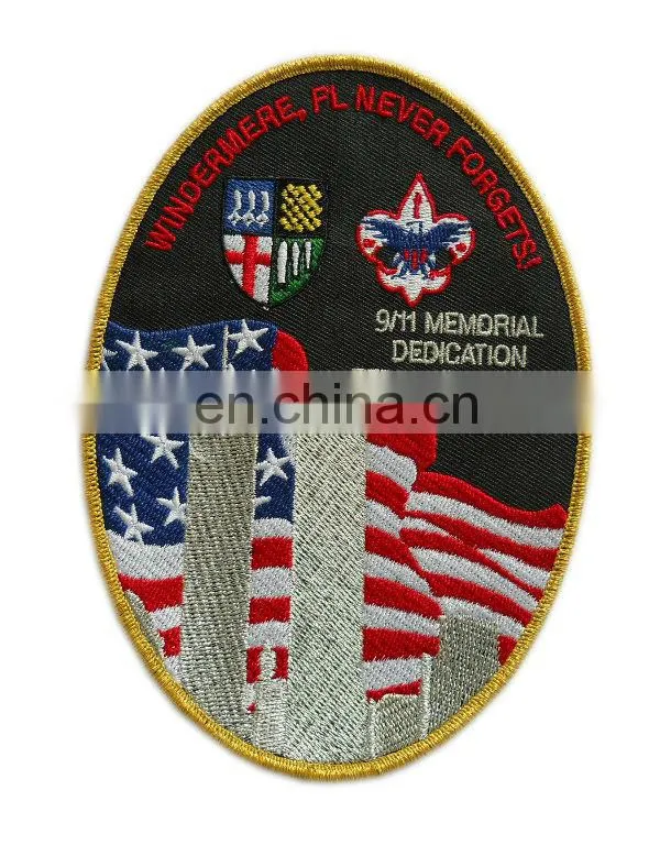 washable Embroidered Woven Patch Woven Labels with garment