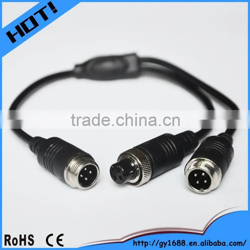 4 pin din aviation connector car camera pigtail cable
