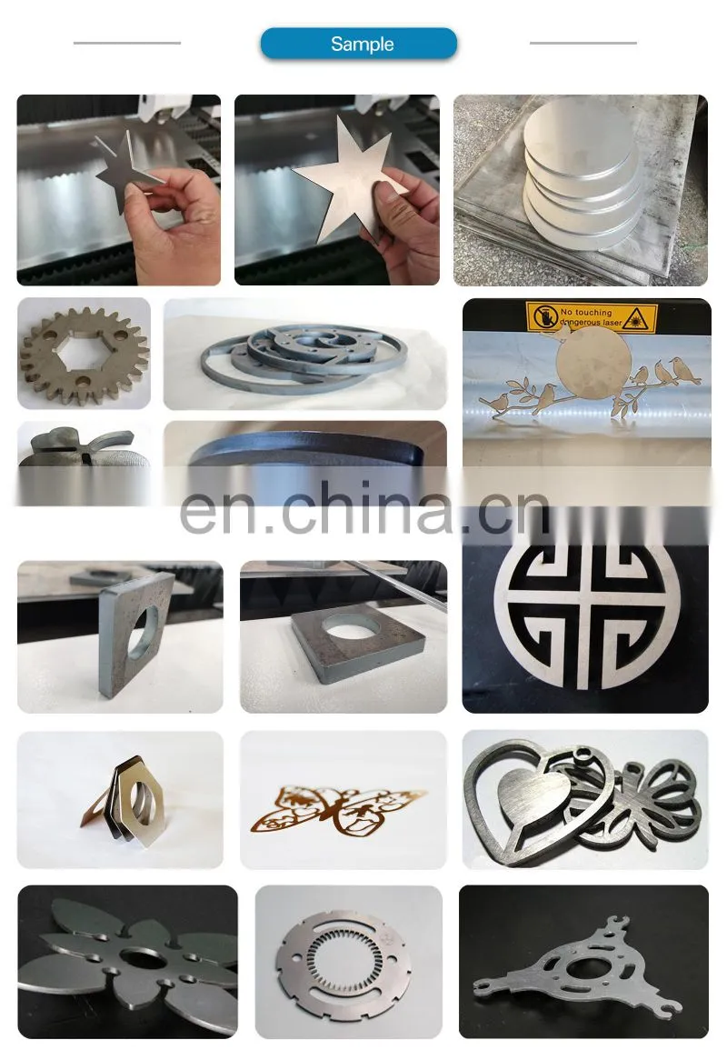 Top quality 1000W 1500W 2000W fiber laser cutting machine cutter sheet metal