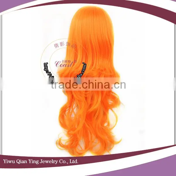 Factory long curly orange Nami 2 years later cosplay wig
