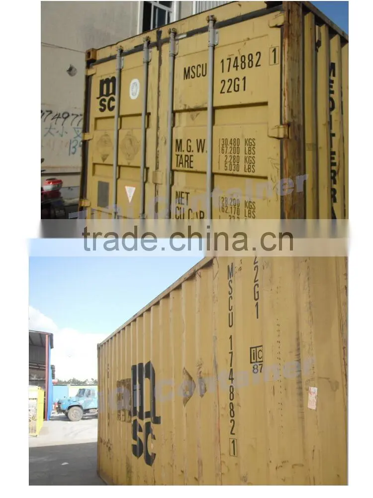 yellow 20ft used container for sale