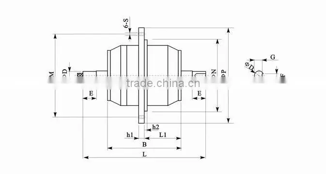 YDW series Three-phase Synchronous low noise double shaft external rotor motor