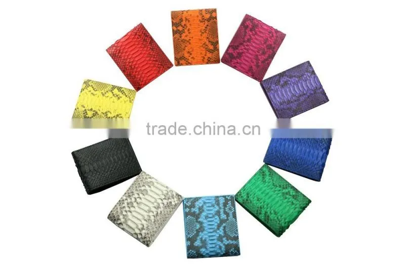 Custom Logo High Quality Genuine Real Python Snake Skin Leather Travel Card Holder Wallet