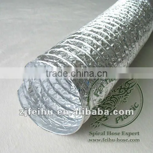 high quality aluminium foil flexible fire resistant duct hose