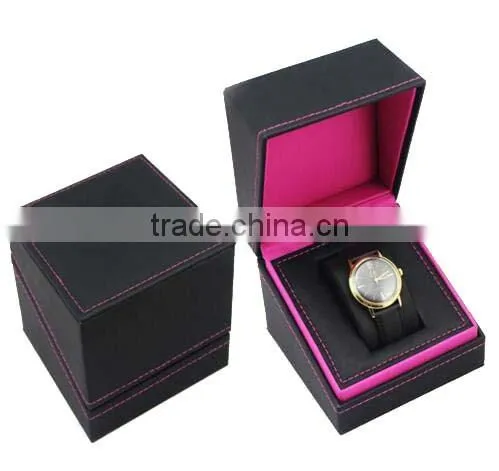Faux Leather Watch display case, single men watch storage box