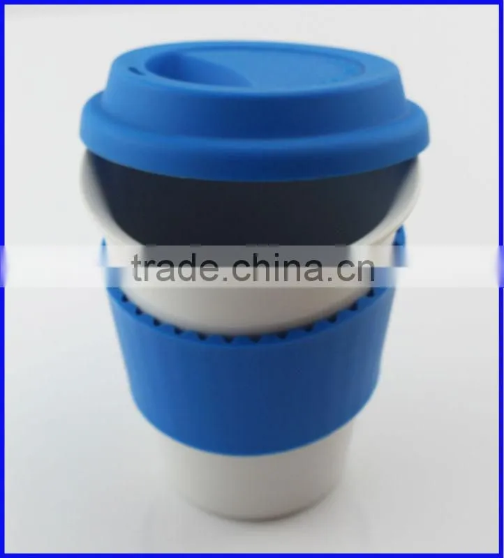 Custom Ceramic Travel Mug with Silicone Handle