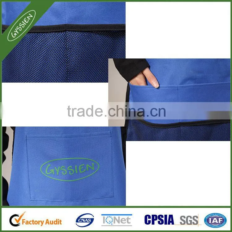 Fashion multi-color high quality blue mesh cooking apron,pattern apron for the kitchen