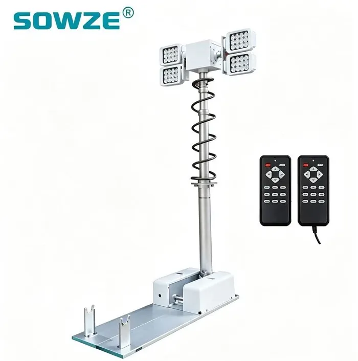 Vehicle Mounted Telescopic Light Tower | Custom Height Folding Roof Mount LED Emergency Light