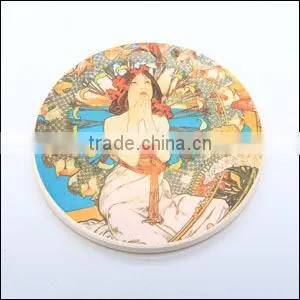 Fashional design water absorbent ceramic coaster