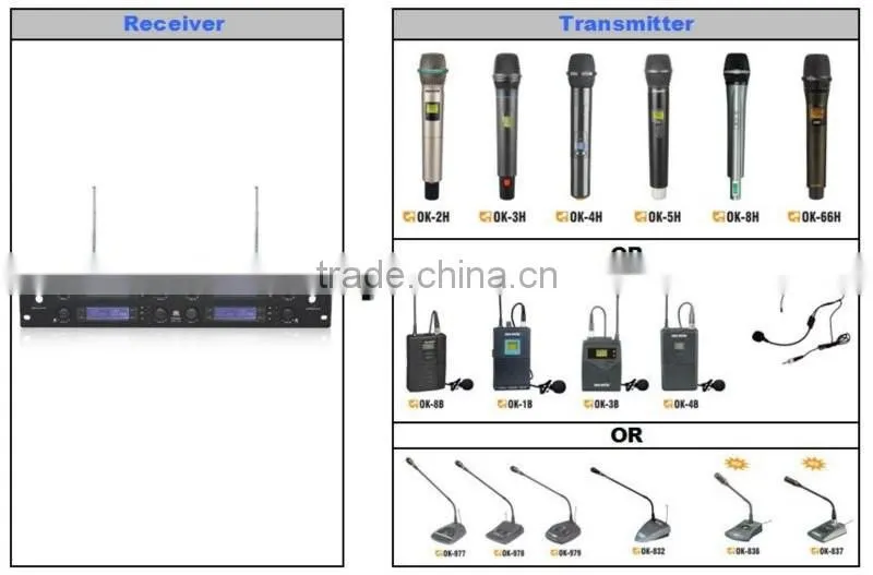 UHF Wireless Handheld Microphone OK-8008/OK-380H