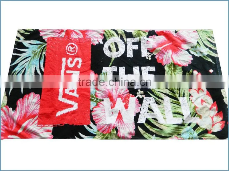 Gym Towel Made In China Velour Reactive Printing