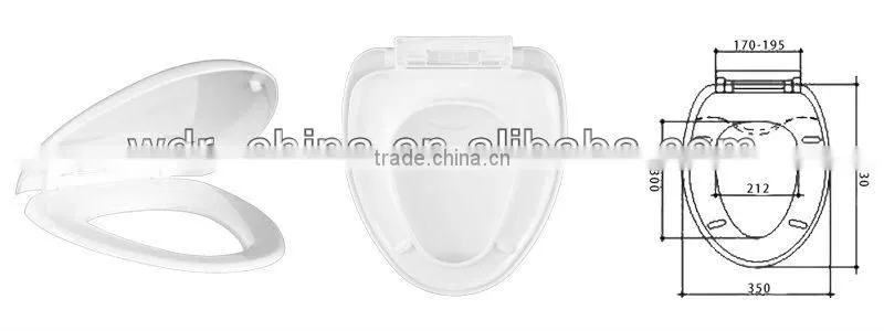Two piece toilet accessory seat sanitary ware PP toilet set