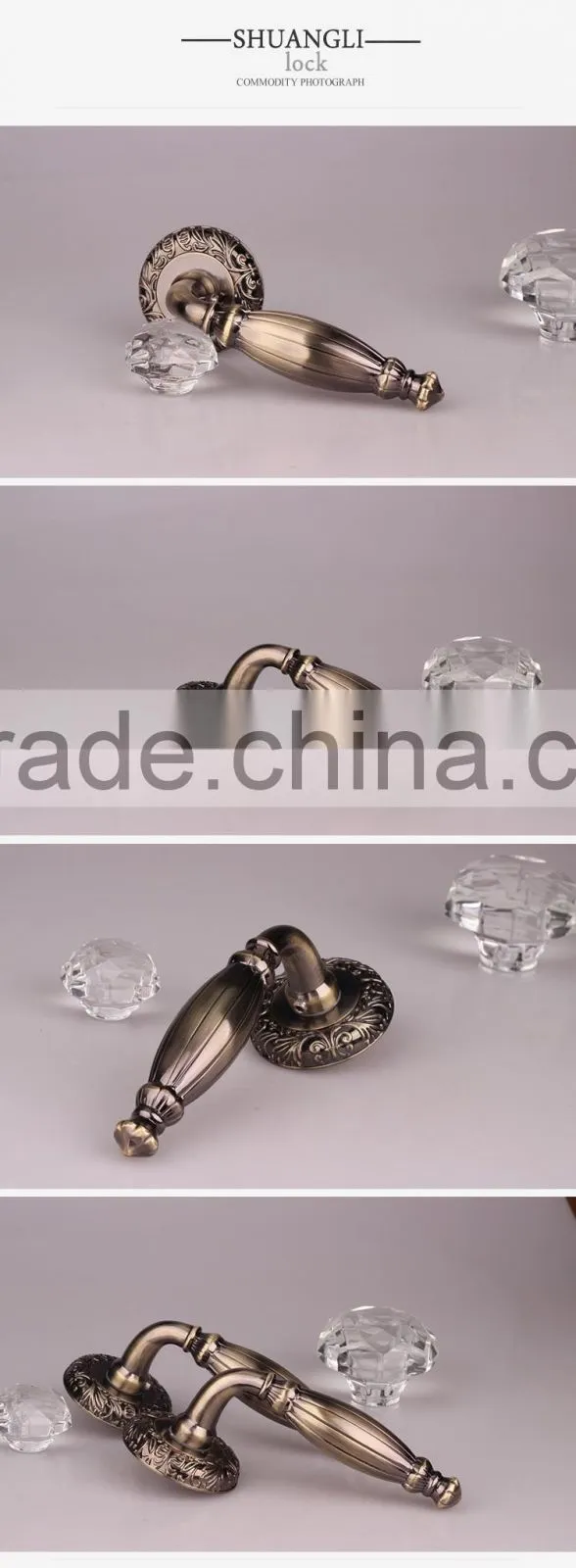 H57-23AB Entrance New design Safety rosette door lock with silding safety lock AB handle