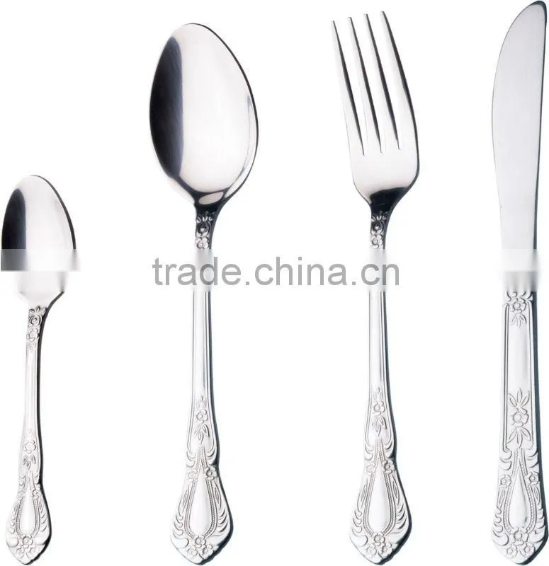 stainless steel dinnerware spoon and fork