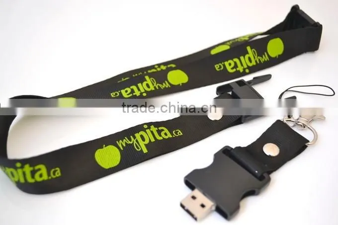 Nylon Products Lanyard Usb Memory Drive 256Mb