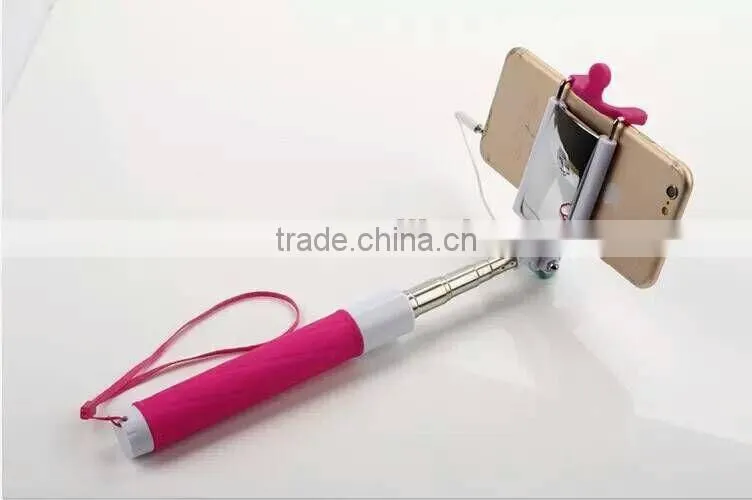 Travelling necessity selfie stick with bluetooth button, wireless monopod selfie-stick,selfie stick bluetooth