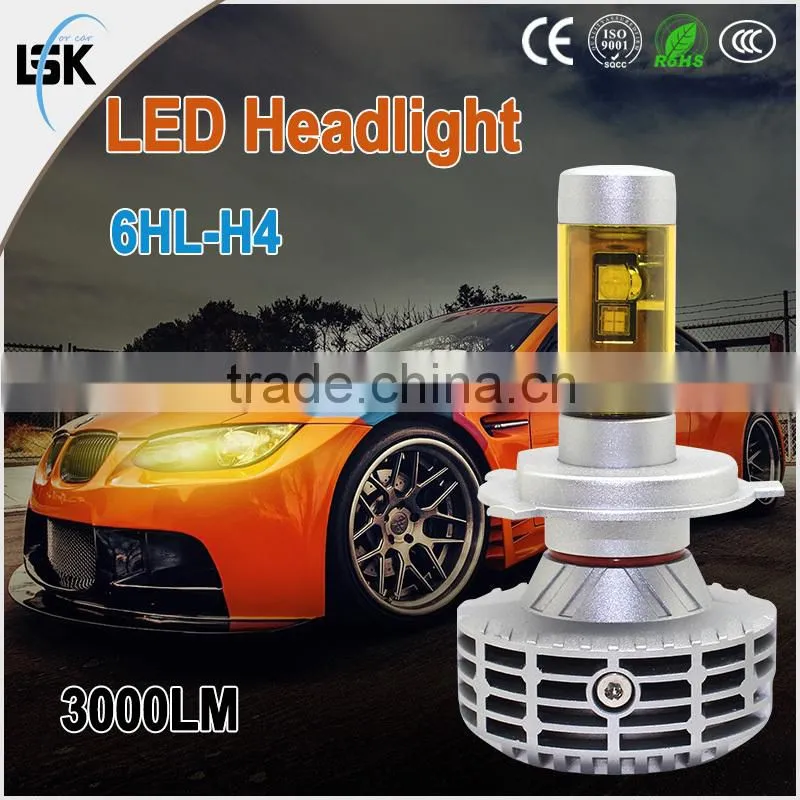 New High quality CE, RoHS, ISO9001 3000lm 12v 24v LED Car For Driving White led headlight with 2 warranty