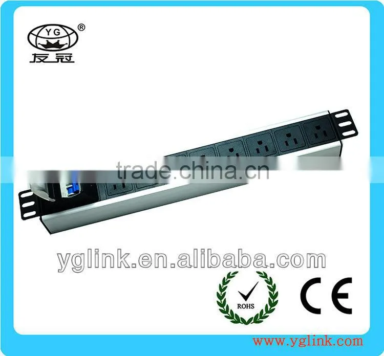 1.5U19'' US type Power distribution unit with 2P air switch