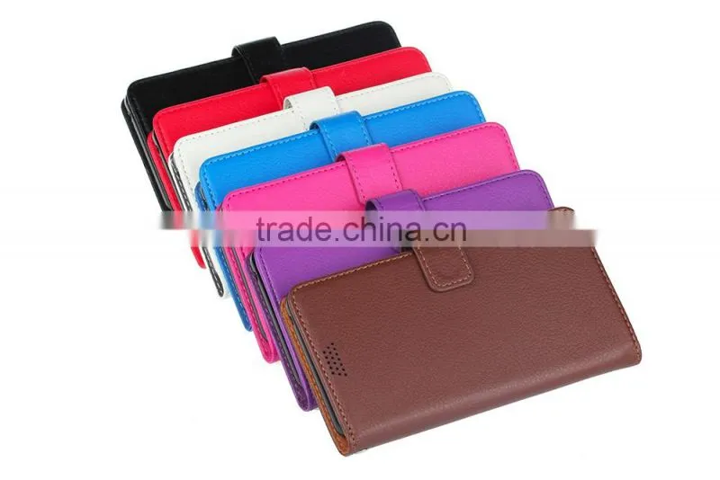 with Photo Frame PU Flip Case for Huawei Y6 Litchi Grain Card Slot Leather Wallet Cover Case MT-5673