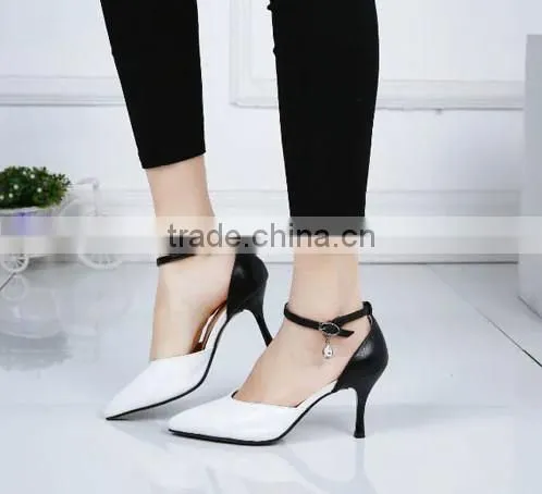sexy fashion ankle strap pencil high heel shoes