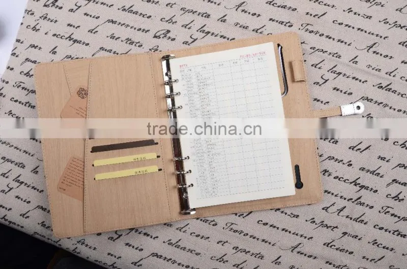 2015 Fashion Custom Multifunction Business Leather Factory Power Bank Notebook