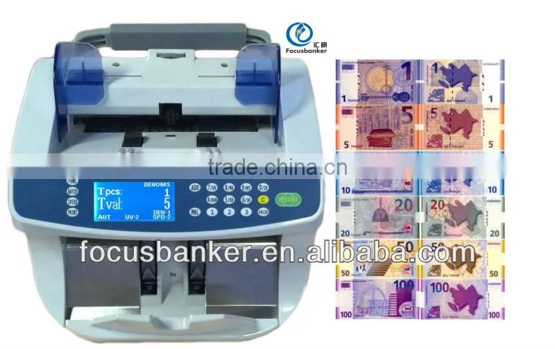 (Attractive Price! ! !) Cash Counting Machine/Notes Counting Machine for Azerbaijani Manat(AZM) & Many other Currency