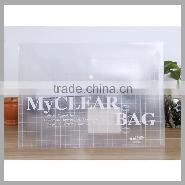 Hot sale my clear file bag transparent mesh file bag plastic clear file folder office supplies