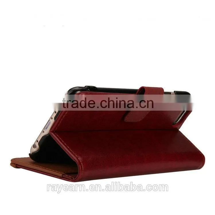 Flip cover leather case compatible with all brands smartphone for apple iPhone with button close