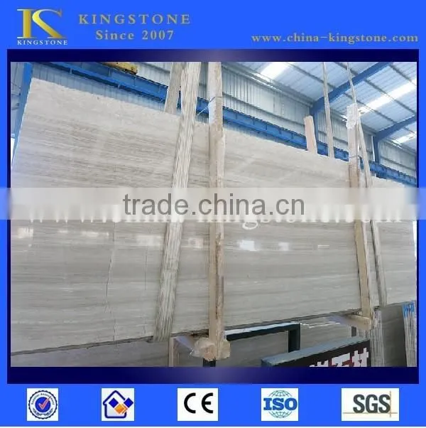 Cheap Chinese wood grain white marble in stock