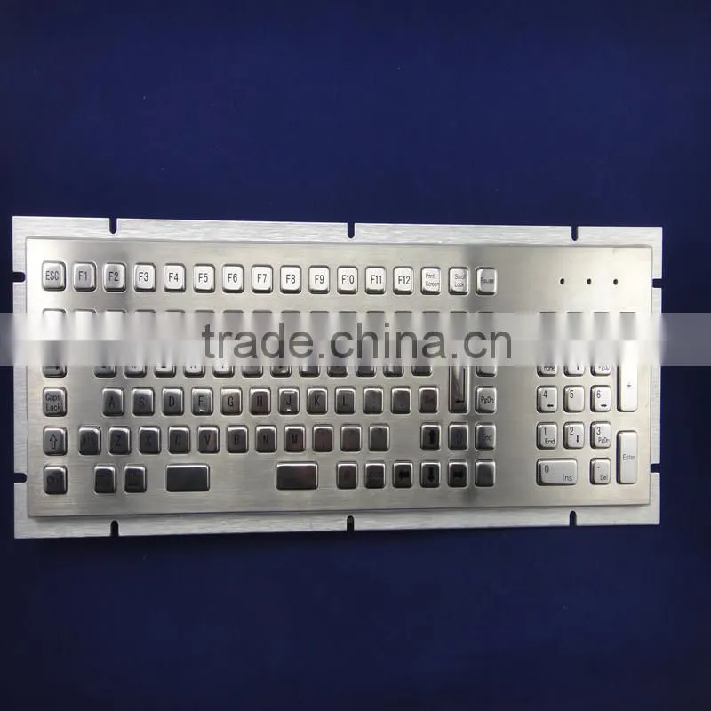 Custom metal keys keyboard with function keys and numeric keys