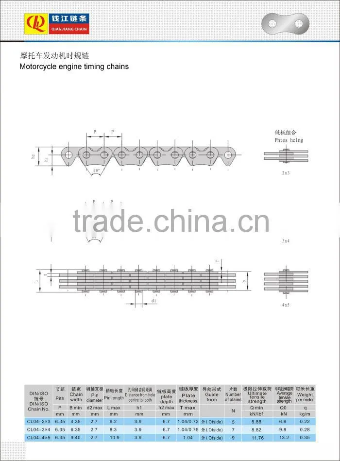 Timing chain / automotive engine chain 25 25H 06B
