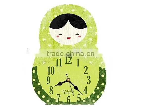 New design tumbler style wooden wall clock for home deco