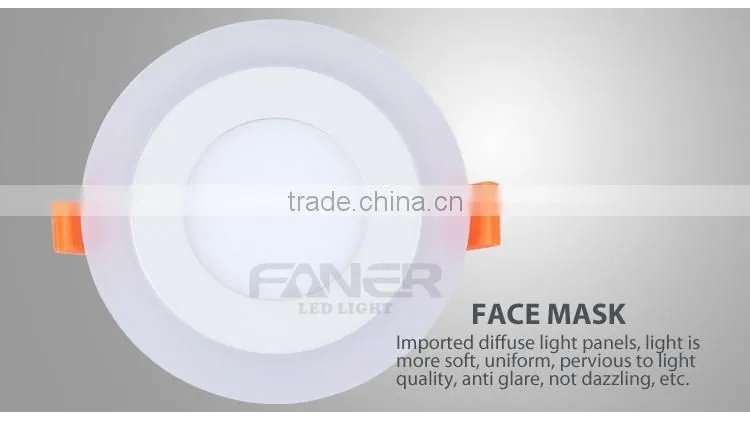 BIS Driver!!Blue/Red/Green/Pink round two color led panel light Faner