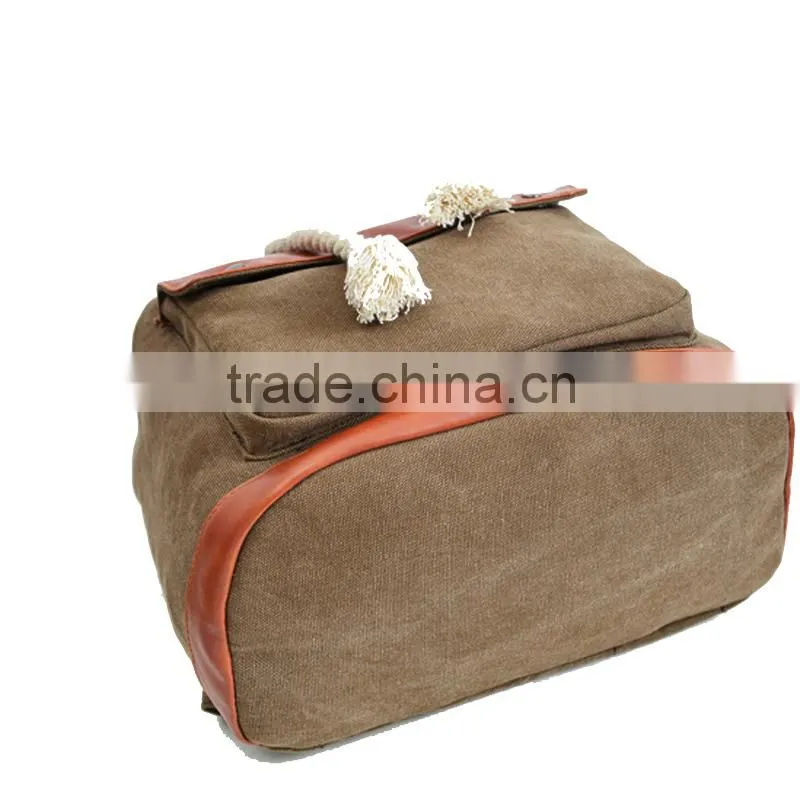 Girls canvas drawstring backpack China factory drawstring backpack bags