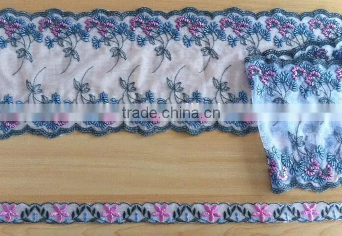 2015 mesh embroidery lady lingerie lace