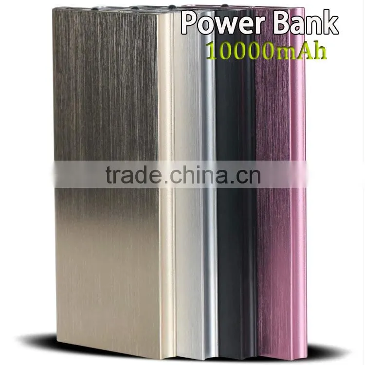 Factory Supply 10000 mah Aluminium Alloy Mobile Power Bakcup Battery Charger , 10000 mah Power Bank Charger
