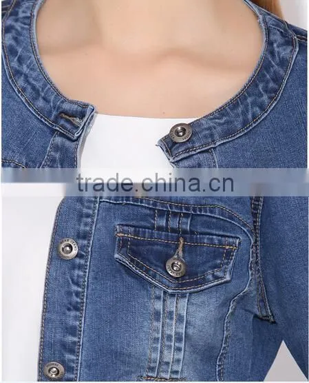 scalloped lady denim jacket short pakistan xxx jean jacket wholesale
