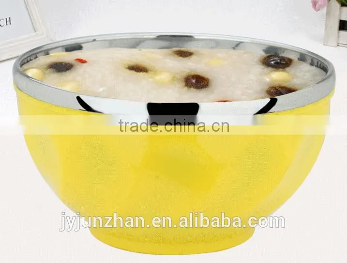 Stainless Steel clorful salad bowl with nice design and high quality made by Junzhan Factory directly
