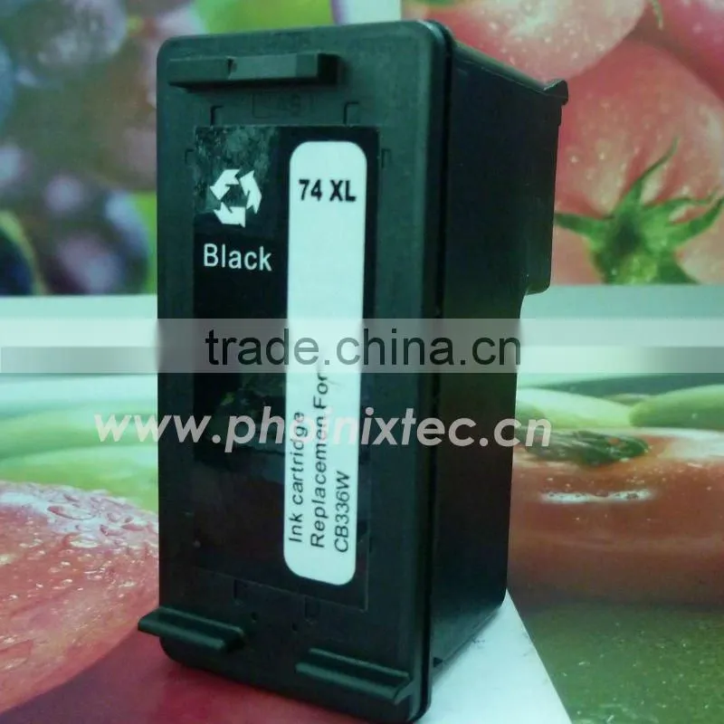 Printer Ink Cartridge Remanufactured for HP 74XL BK, CB336WN