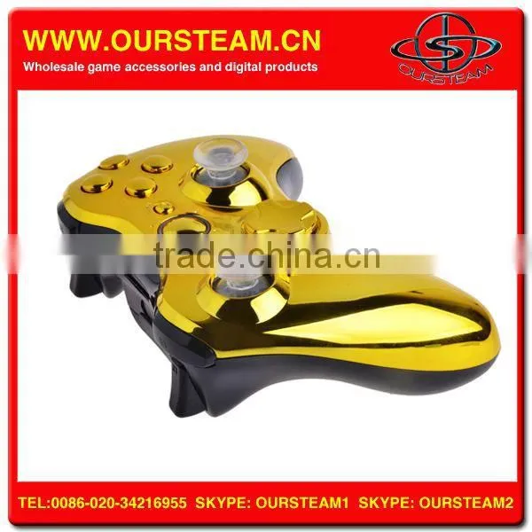 Chrome Golden Video Game Controller For XBOX 360 Wireless