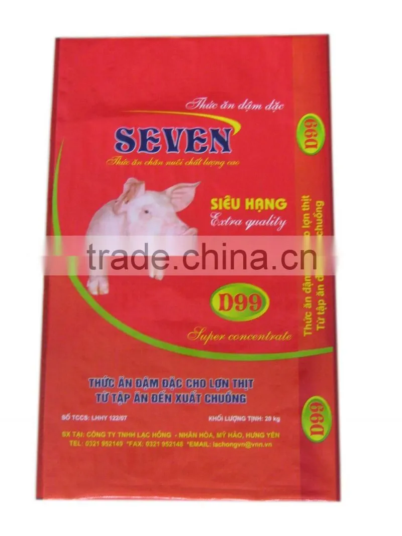 Vietnam Reusable Bopp lamanation PP woven bag for animal feed