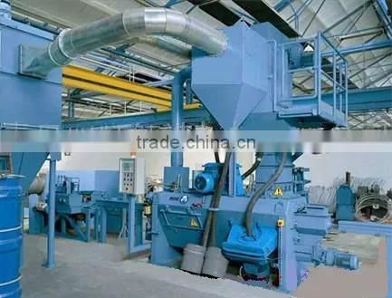Wire rods shot blast clean-up machine