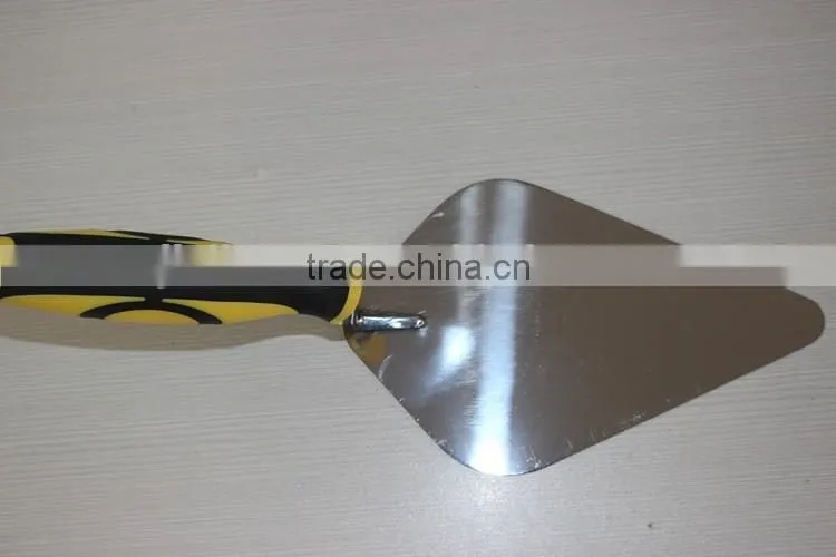 Bricklaying trowel with stainless steel blade / double color handle tools